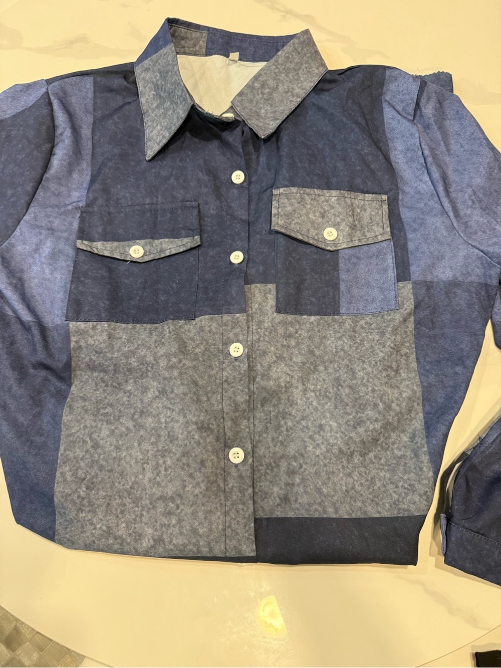 Amazon Blue Patchwork Jean Jacket